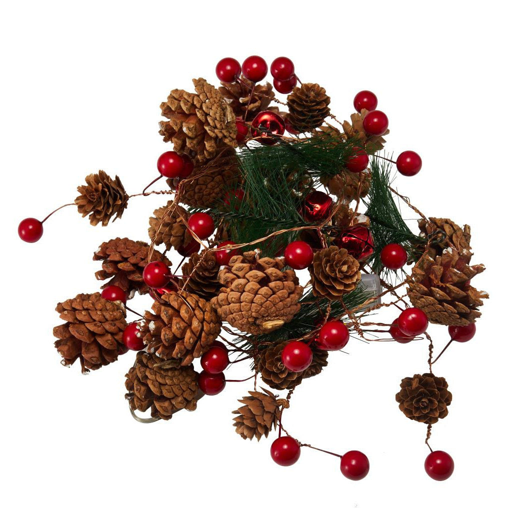 Led Copper Wire Lamp Christmas Pinecone Colored Lamp